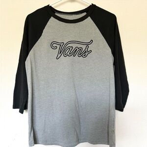 Vans Black and Gray Raglan T-Shirt